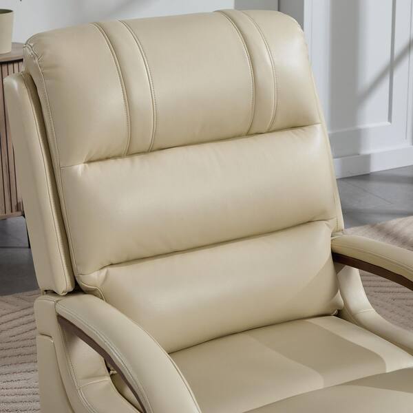 aisword Beige Ergonomic Dual Motor Genuine Leather Power Lift