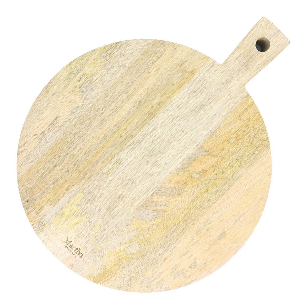 14" Round Mango Wood Charcuterie Serving Board