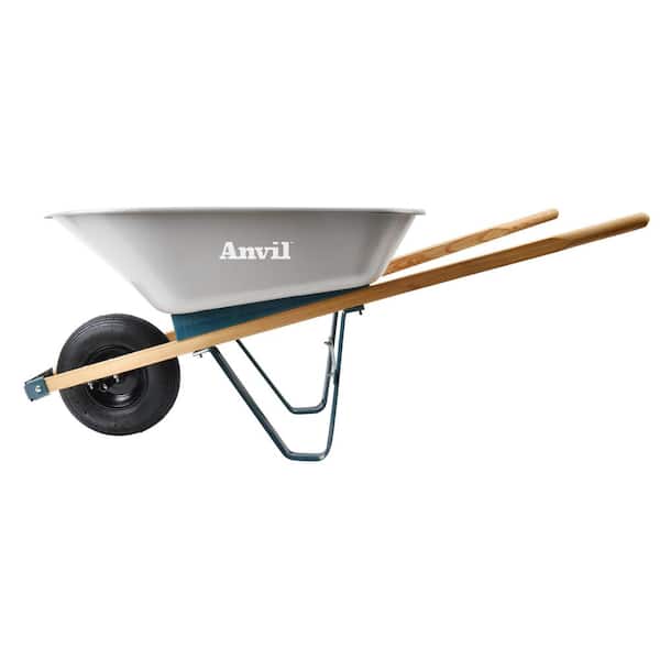 Anvil 4 cu. ft. Poly Wheelbarrow with a Pneumatic Tire