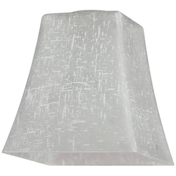 Westinghouse 5-1/4 in. Hand-Blown White Linen Flared Cube Shade with 2-1/4 in. Fitter and 5 in. Width