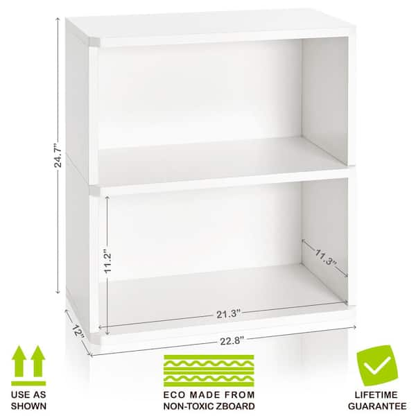 Way Basics zBoard White 2-Shelf Vinyl Record Storage and LP Record Album  Shelf WB-2LP-WE - The Home Depot