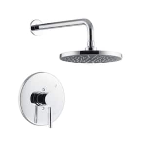 Kree Single Handle 1-Spray Shower Faucet 1.8 GPM with Pressure Balance, Anti Scald in Polished Chrome (Valve Included)