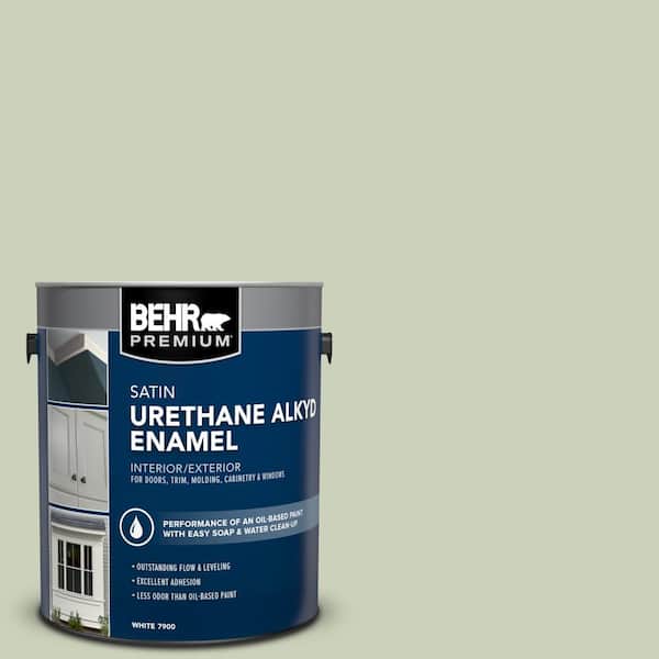 1 gal. #PPU10-09 Chinese Jade Urethane Alkyd Satin Enamel Interior/Exterior Paint