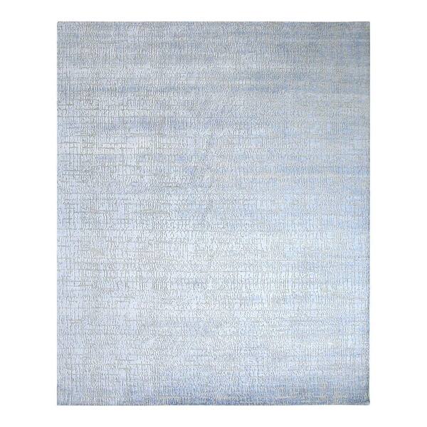 Solo Rugs One-of-a-Kind Modern Mist 7 ft. 11 in. x 10 ft. 1 in. Hand-Knotted Area Rug