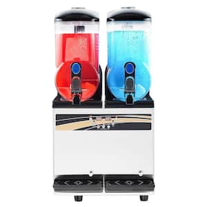 Commercial Drink Machine, 1014 oz. 1050 W Stainless Steel Snow Cone Machine Whit Dual Tank