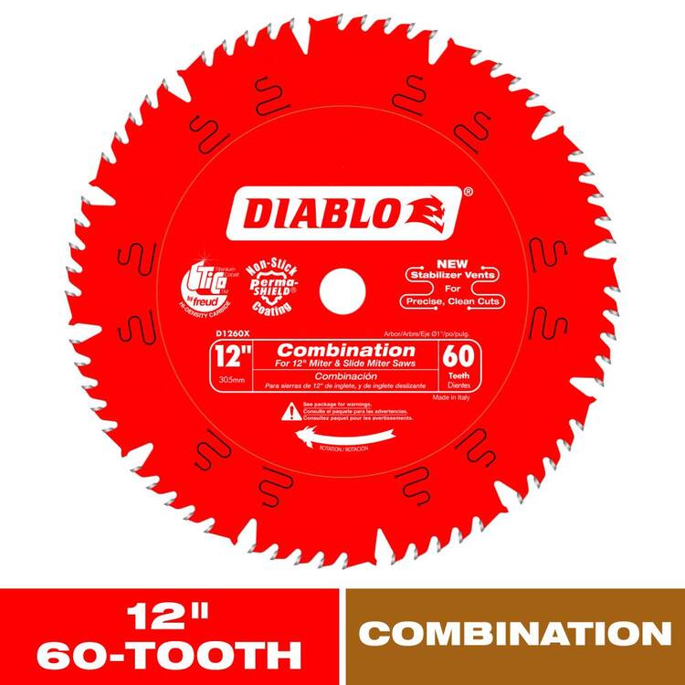 DIABLO 12in. x 60-Tooth Combination Saw Blade for Wood