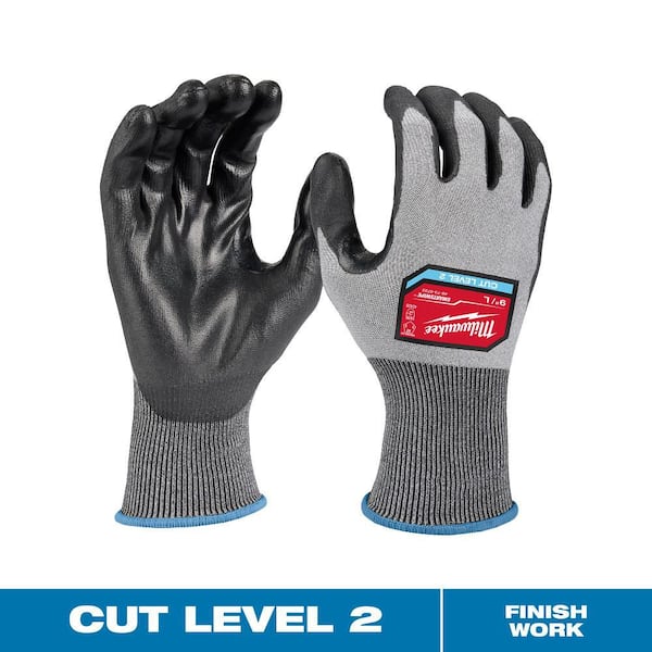 Large High Dexterity Cut 2 Resistant Polyurethane Dipped Outdoor & Work Gloves