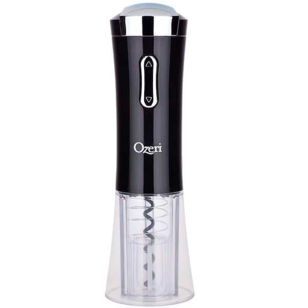 Ozeri Nouveaux Electric Wine Opener with Removable Free Foil Cutter, in Black