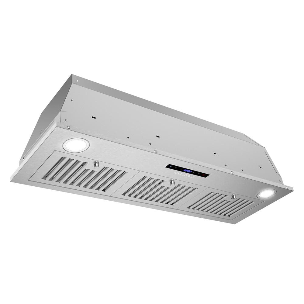 Cosmo 36" Stainless Steel Insert Range Hood with LED Lights