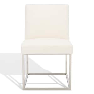 Jenette Ivory/Silver 20 in. Wood Dining Chair