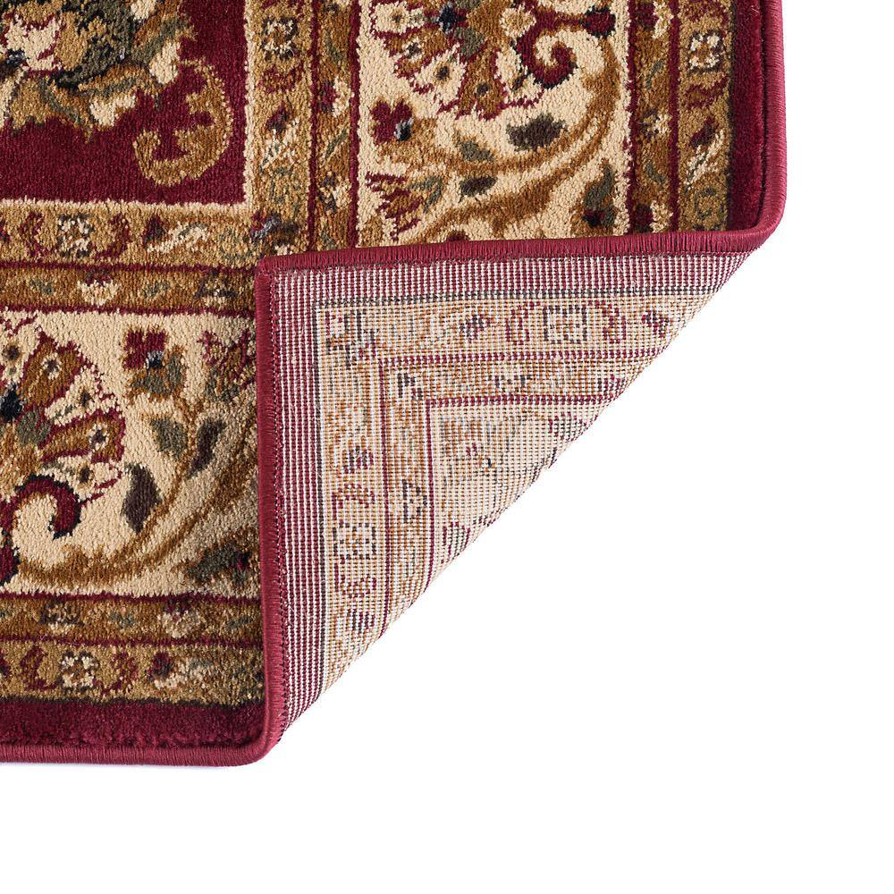 Sensation Red Synthetic 8' x 10' Easy-Care Rectangular Rug