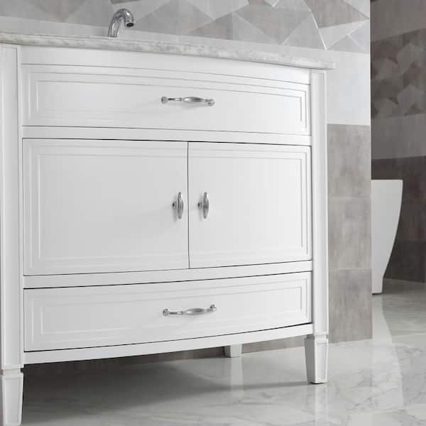 Satico 22.00 in. W x 12.00 in. D x 34.00 in. H MDF White 3-Drawer