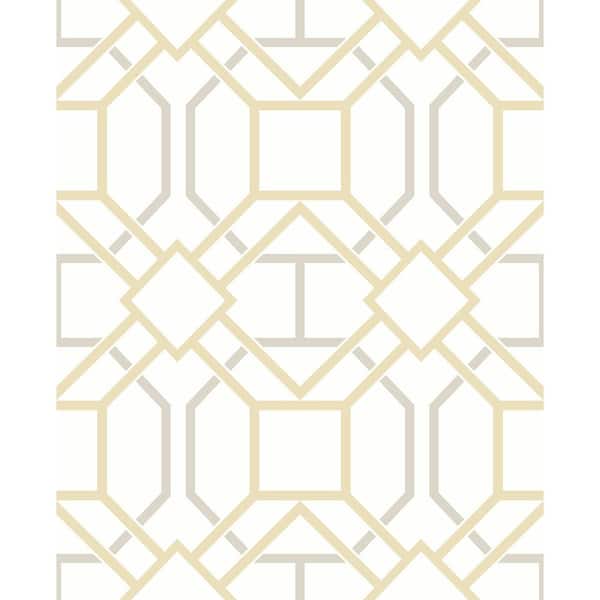Advantage Dauphin Mustard Lattice Vinyl Strippable Roll (Covers 56.4 sq. ft.)
