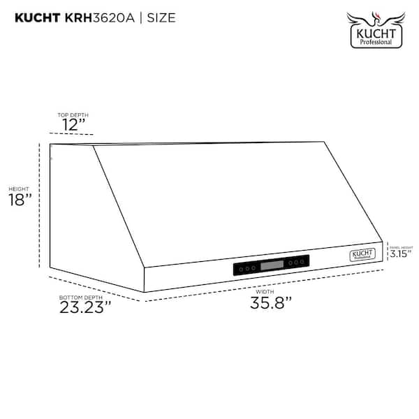 Kucht Professional 36 in. 5.2 cu ft. Natural Gas Range, Range Hood, Di –  Premier Home Supply