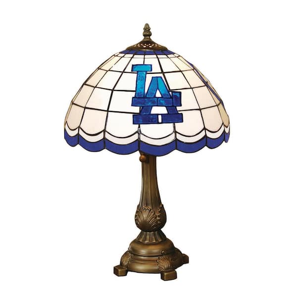 The Memory Company MLB -19.5 in. Antique Bronze Dodgers Tiffany Table Lamp