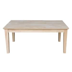 42 in. Unfinished Rectangle Wood Top Coffee Table