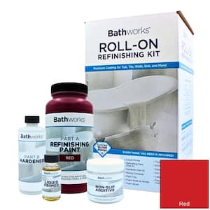 22 oz DIY Bathtub and Tile Refinishing Kit with Slip Guard Protection - Red