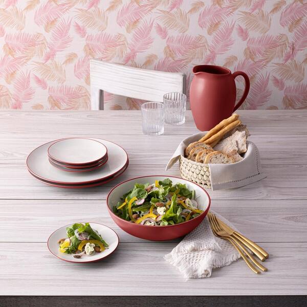 Noritake Colorwave Raspberry 10.5 in. (Cherry) Stoneware Coupe
