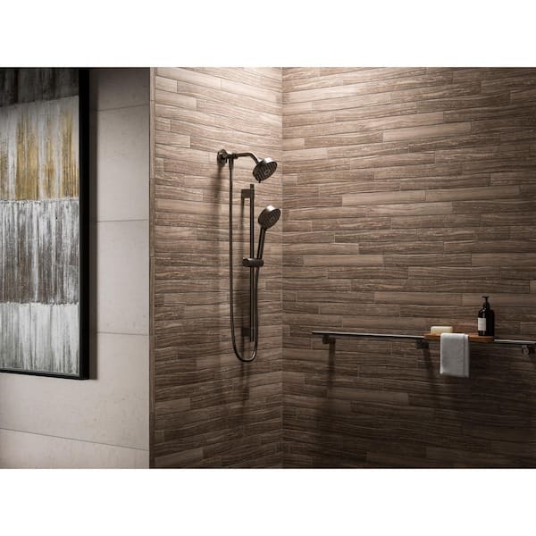 KOHLER Awaken G110 3-Spray Patterns 2.5 GPM 4. 3125 in. Wall Mount Fixed Shower Head in Oil-Rubbed Bronze