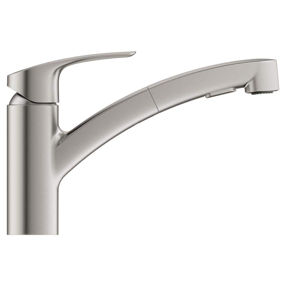 Eurosmart Sleek Stainless Steel Pull-Out Dual Spray Kitchen Faucet