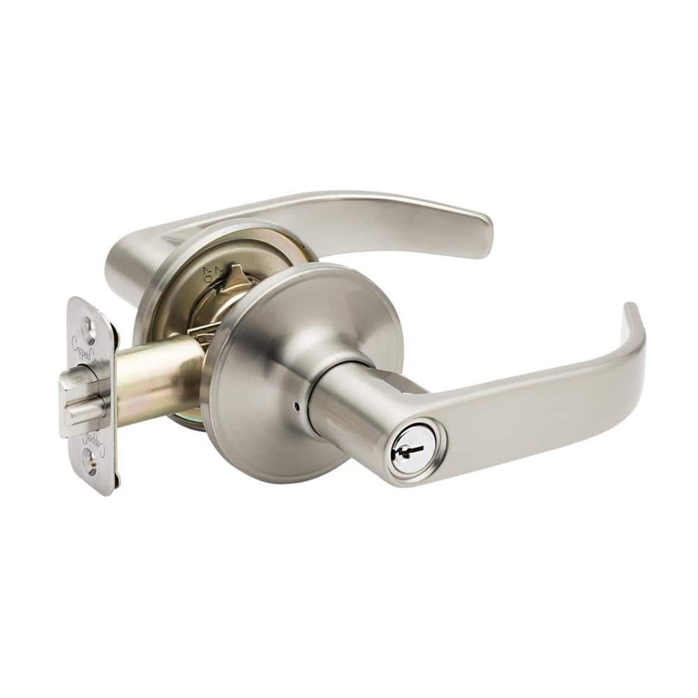 Copper Creek Erin Satin Stainless Keyed Entry Door Handle EL1240SS The  Home Depot