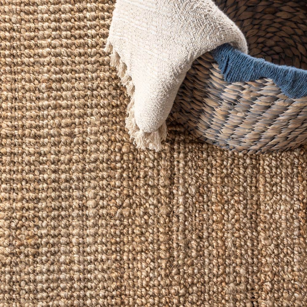 Braided Blue Handmade Reversible 4' x 6' Jute Rug