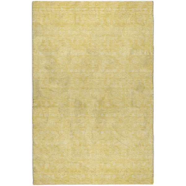 Dream Shag Premium Machine Washable Abstract ADS703 Honey 5 ft. x 7 ft. 6 in. Area Rug
