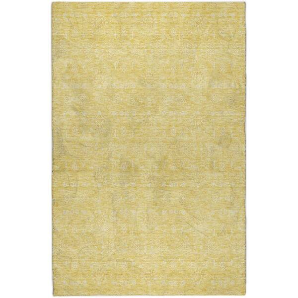 Dream Shag Premium Machine Washable Abstract ADS703 Honey 8 ft. x 10 ft. Area Rug
