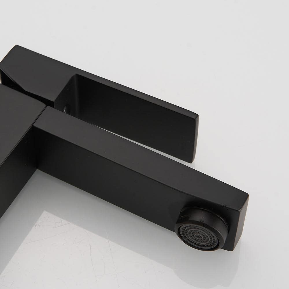 Matte Black Stainless Steel Single-Handle Bathroom Faucet