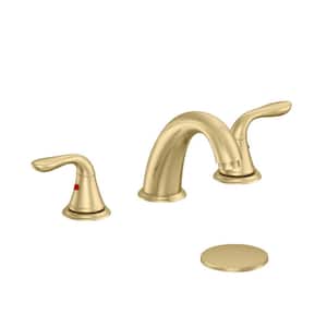 Ivie 8 in. Widespread 2-Handle Bathroom Faucet in Matte Gold