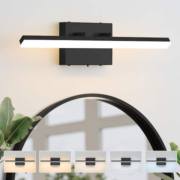Deyidn Modern 18.11 in. 16W Black LED Vanity Light Bar with 5CCT ...