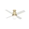 Hunter Hepburn 44 in. LED Indoor Modern Brass Ceiling Fan with Light and Wall Control 52313