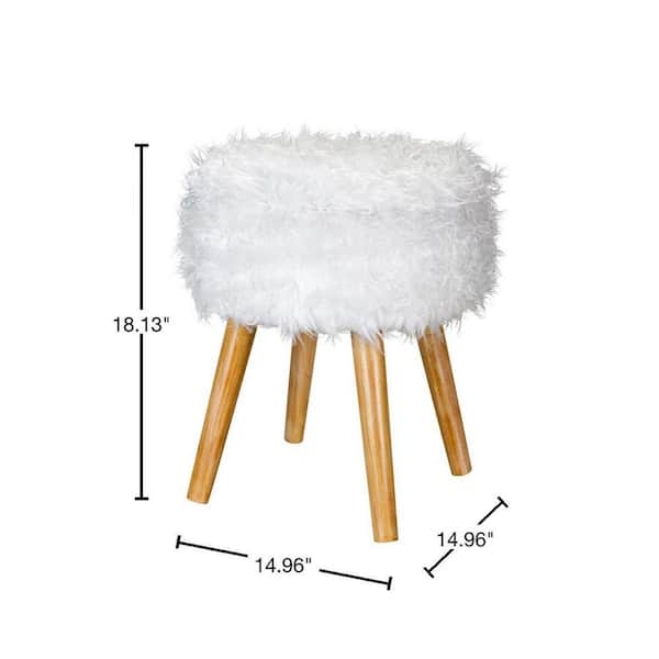 Furnimart Faux Sherpa Storage Ottoman — Furnimart Inc