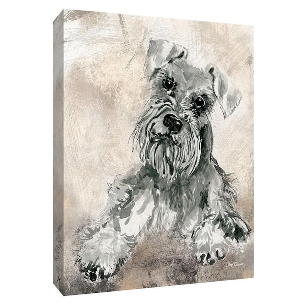 PTM Images 12 in. x 10 in. ''Sketchy Study Schnauzer'' Canvas Wall Art