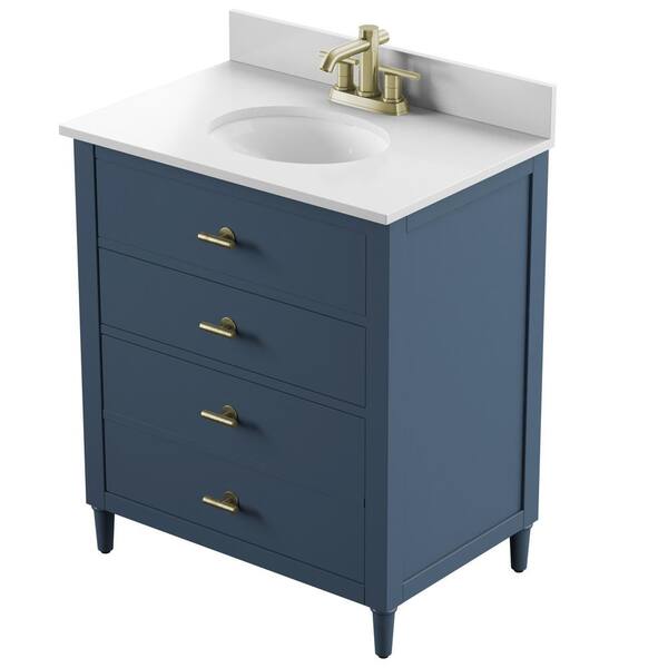 Bath Vanity In Franklin Blue, Bosley 30 Modern Bathroom Vanity