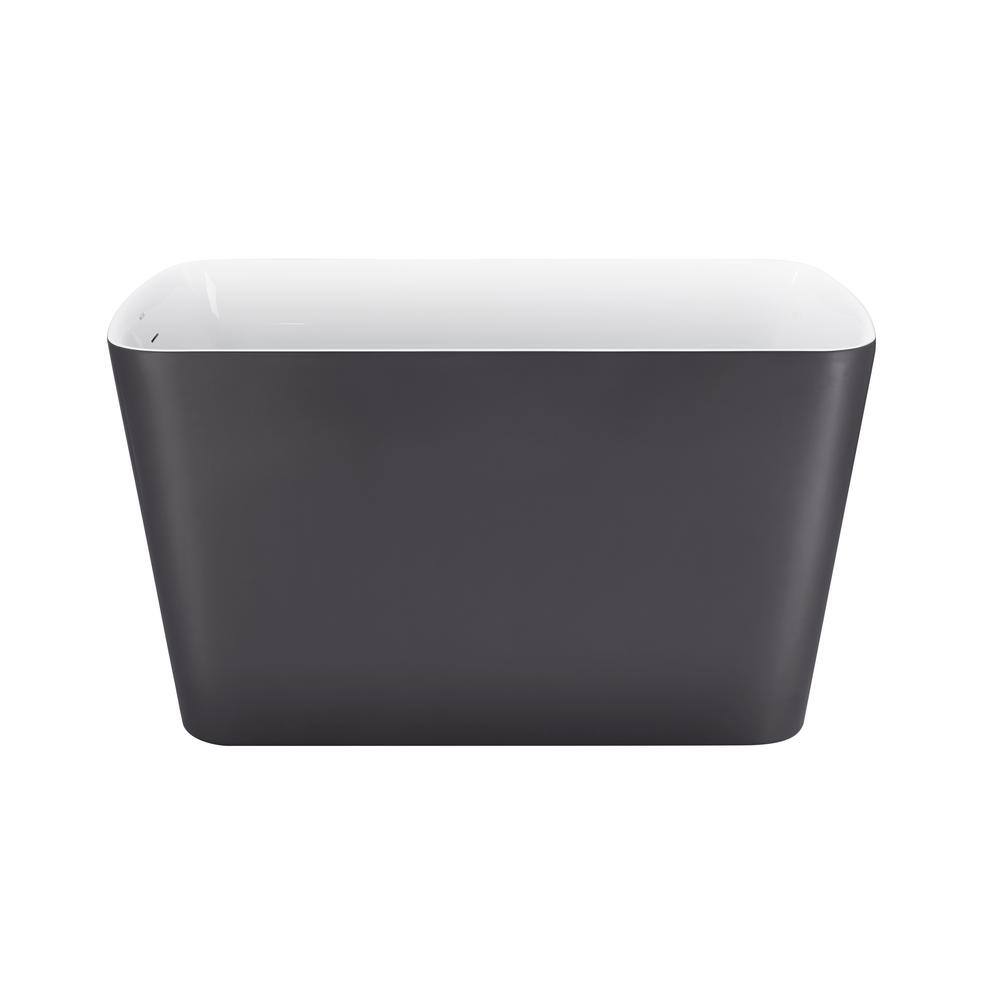 Contemporary 46.80 in. x 27.30 in. Soaking Bathtub with Reversible Drain in