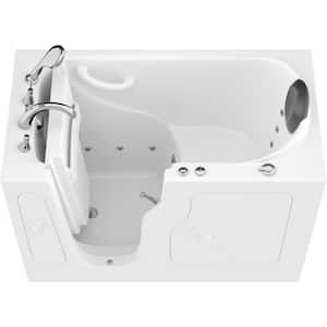 Safe Premier 52.75 in. x 60 in. x 28 in. Left Drain Walk-In Whirlpool Bathtub in White