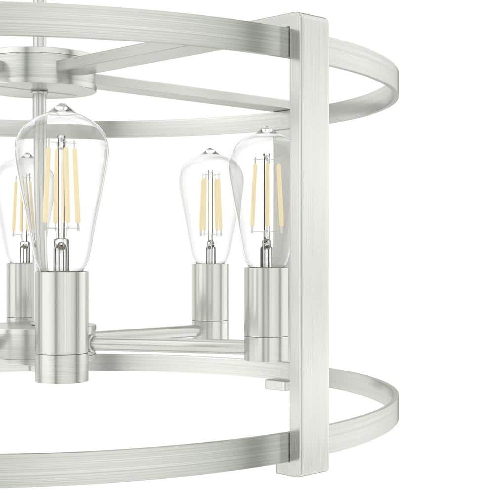 Astwood 26" Brushed Nickel Art Deco Drum Chandelier