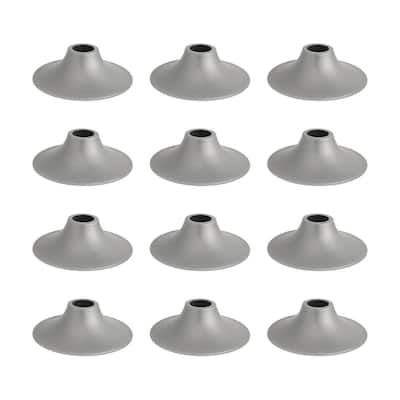 6 in. Silver Light Bulb Shade for Outdoor String Lights (12-Pack)