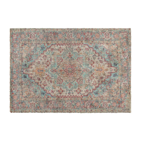 TAYLOR + LOGAN Blue Multi 5' x 7' Polyester Area Rug