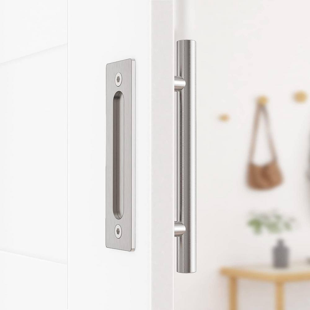 12'' Brushed Nickel Stainless Steel Sliding Barn Door Handles