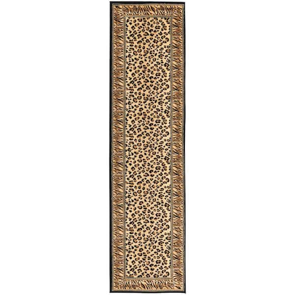 Wildlife Cheetah Light Brown 2' 7 x 10' 0 Runner Rug