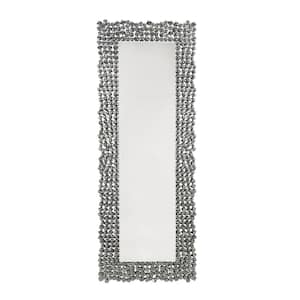 Kachina 24 in. W x 63 in. H Rectangular Framed Wood Mirrored and Faux Gems Modern Decorative Mirror