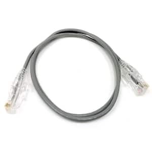 3 ft. 28AWG Ultra Slim CAT 6 Patch Cables, Gray (5 per Box)