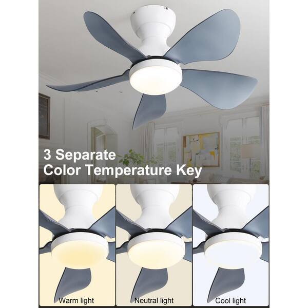 Sofucor 29 in. Small Indoor/Outdoor Modern Ceiling Fan with 6