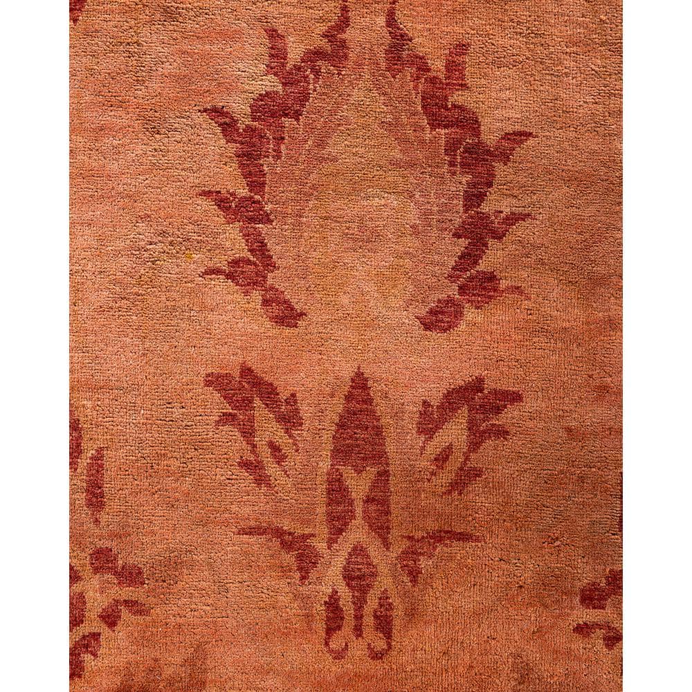Hand-Knotted Red Wool Rectangular Area Rug 9' 3" x 11' 10"