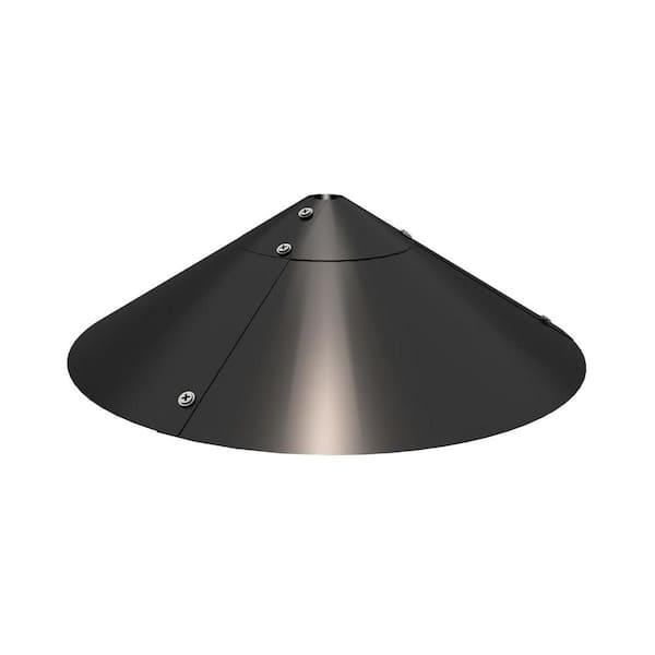 19 in. Metal Non-Electric Squirrel Guard Baffle for Bird Feeder Pole Outdoor Mount Weatherproof Black Easy Install