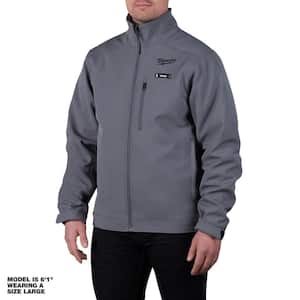Men's Medium M12 12V Lithium-Ion Cordless TOUGHSHELL Gray Heated Jacket (Jacket and Charger/Power Source Only)
