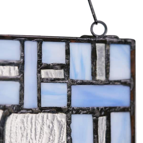 River of Goods Blue Jay Stained Glass Window Panel 20157