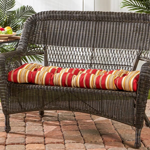 Greendale Home Fashions Sunset Stripe 44 in. x 17 in. Rectangle Outdoor  Bench/Swing Cushion OC4805-SUNSET - The Home Depot